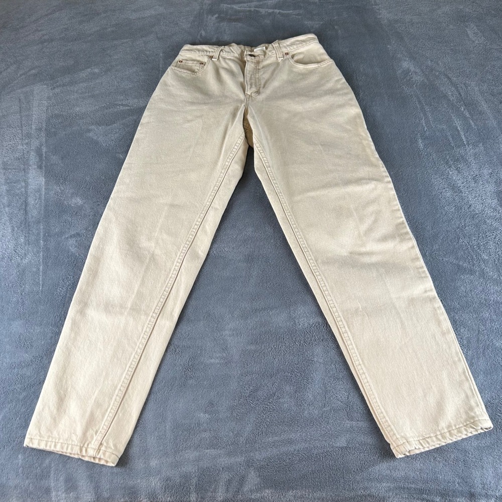 Vintage Levis 550 Relaxed Fit Tapered Leg Jeans Tan Khaki USA Made 12 Reg M 90s